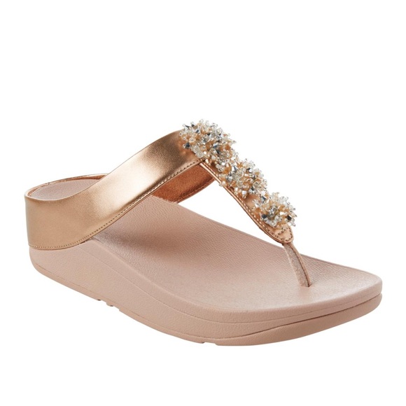 Elegant Women's Embellished Sandals - Gold - Picture 1 of 5